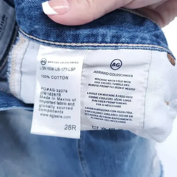 AG The Erin Y2K Boho Distressed Mini Pencil Skirt Raw Hemline Side Slit 28 - Picture 6 of 11